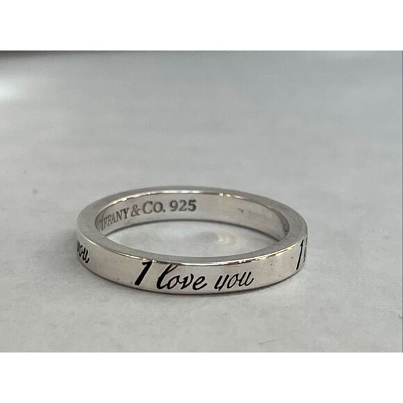 Tiffany & Co. Retired Notes "I Love You" Ring - Sterling Silver - 4.75 - Picture 4 of 8